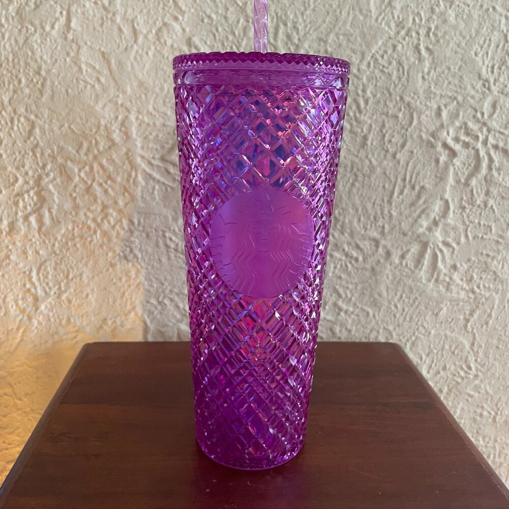 NWT Starbucks 2023 Light Purple Taffy Jeweled Venti Cold Cup